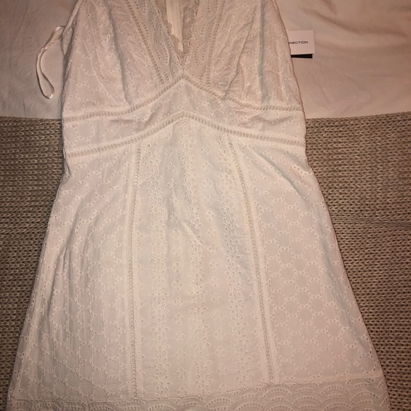 French Connection White A-line Dress. - Picture 4 of 6